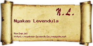 Nyakas Levendula névjegykártya